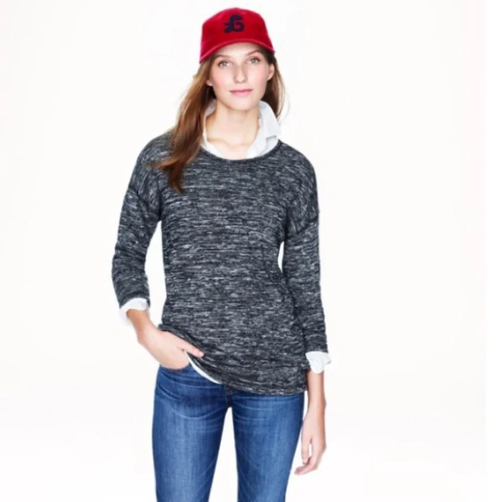 • J. Crew • Jaspe Tunic Sweater Black Small